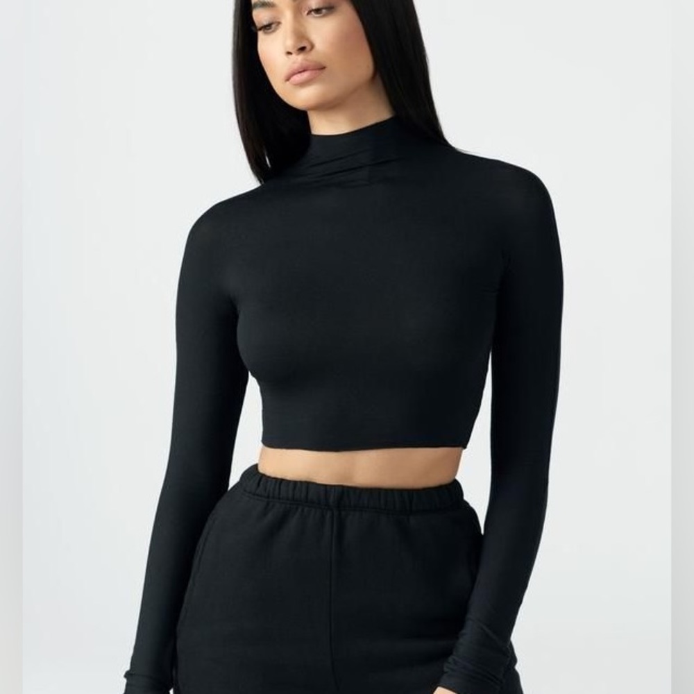 House of CB Black Crop Top